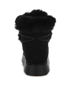 Bunting Faux Fur Collar Flatform Boots