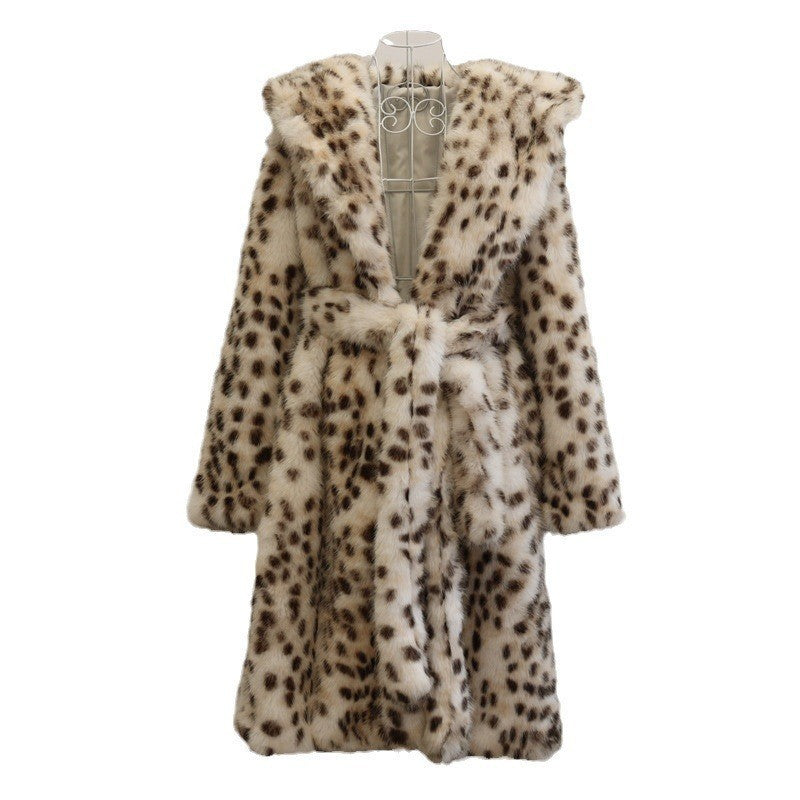 Leopard Print Faux Fox Fur Coat - Body By J'ne