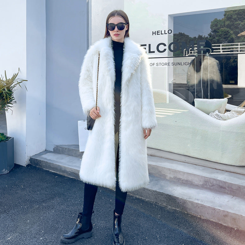 White Halo Faux Fur Coat