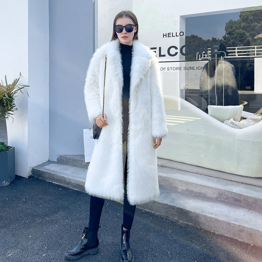 White Halo Faux Fur Coat