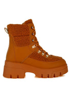 Wellerman Faux Fur Detail Chunky Hiker Boots
