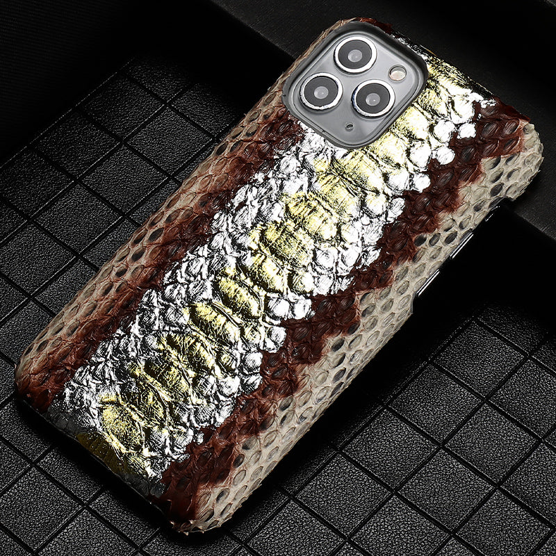 Male Python Leather High-end Luxury Business Phone Case - Body By J'ne