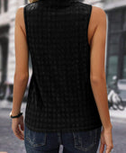 Solid Notched Sleeveless Blouse - Body By J'ne