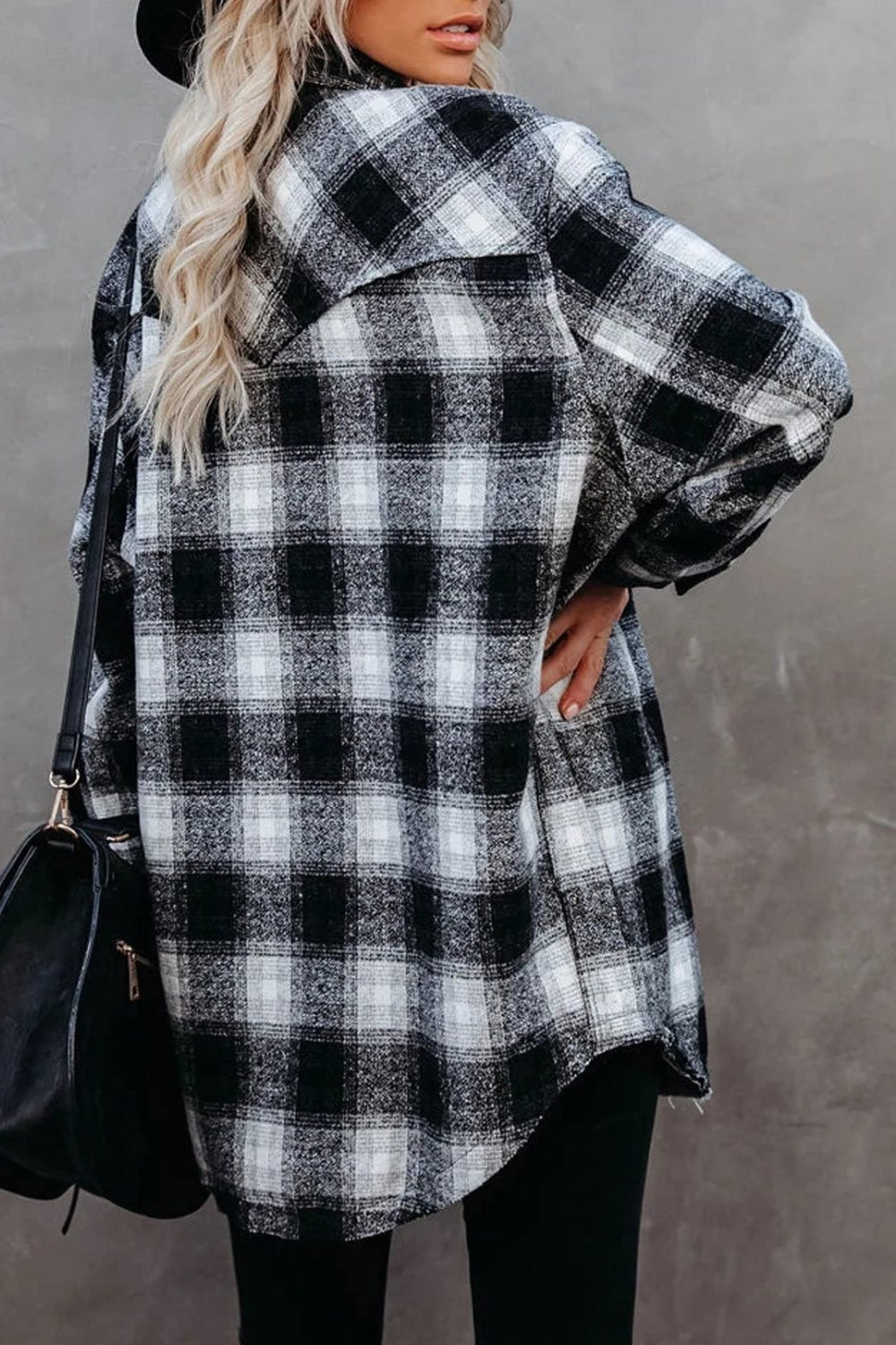 Full Size Plaid Collared Neck Long Sleeve Shirt - Body By J'ne