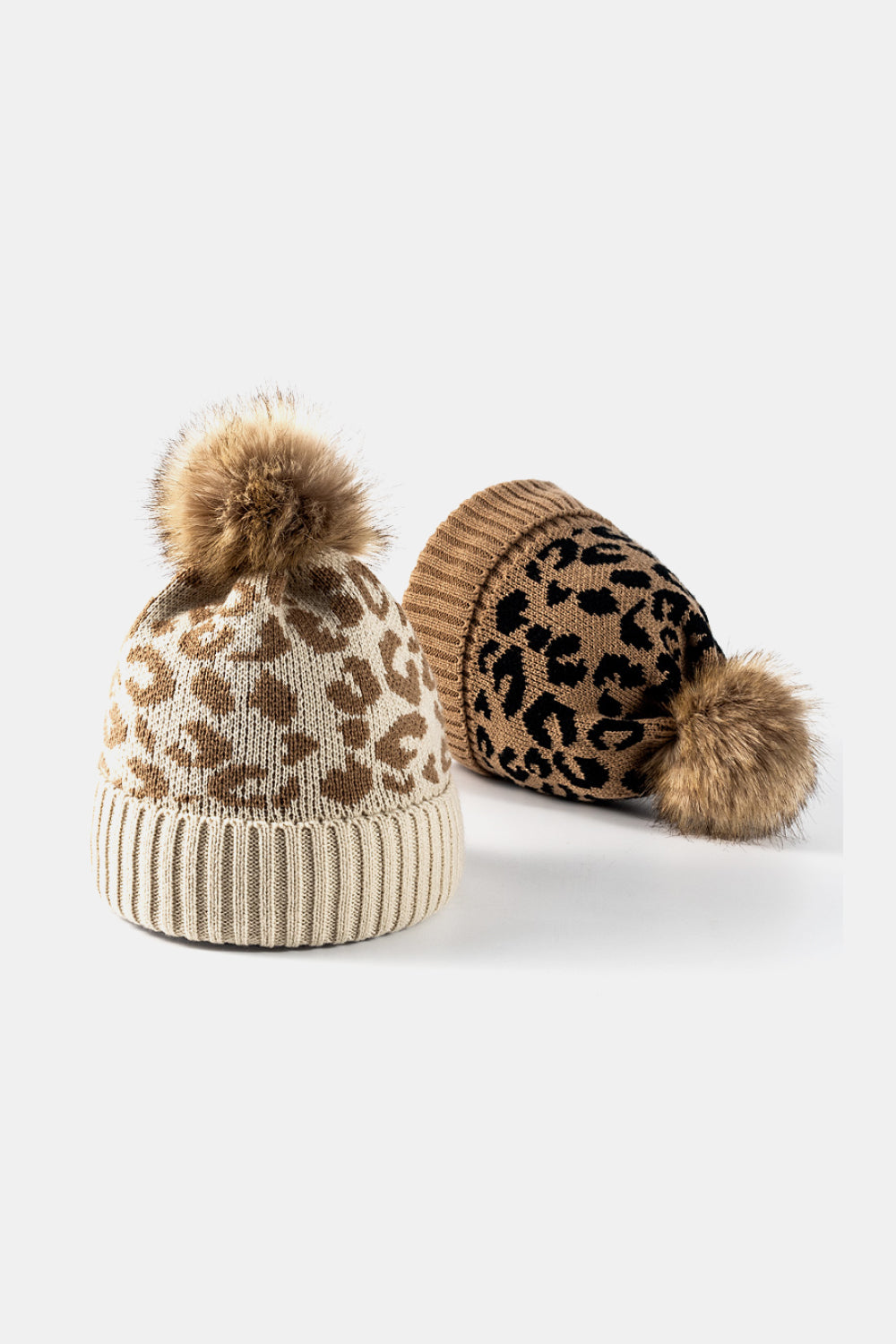 Leopard Pom-Pom Cuffed Beanie - Body By J'ne