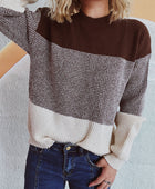 Color Block Long Sleeve Sweater