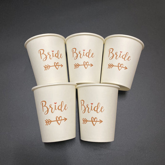 Vaso de papel desechable para fiesta de bodas