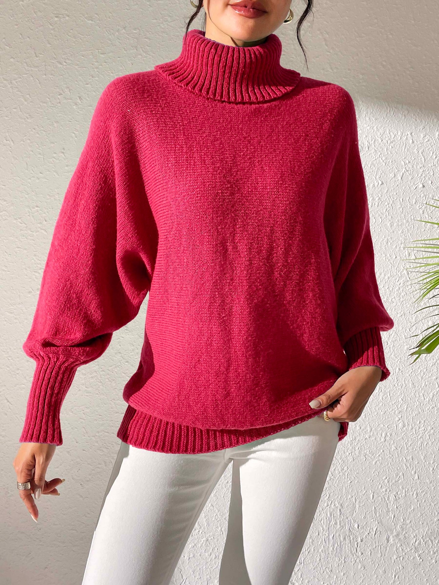 Turtleneck Long Sleeve Sweater - Body By J'ne