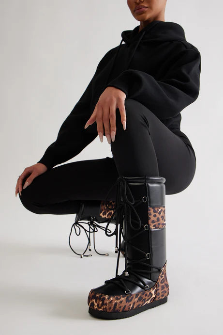 Leopard Snow Boots