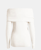 Off-Shoulder Long Sleeve Sweater