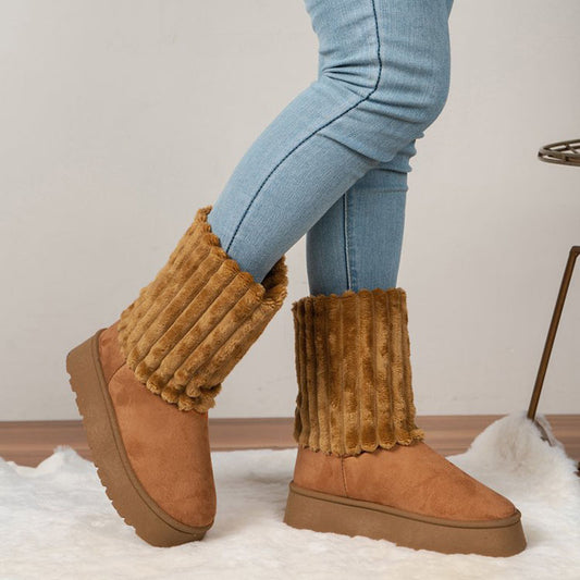 Pom Furry Cotton Boots - Body By J'ne