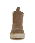 Mothman Faux Fur Detail Chunky Ankle Boots