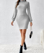 Turtleneck Long Sleeve Mini Dress