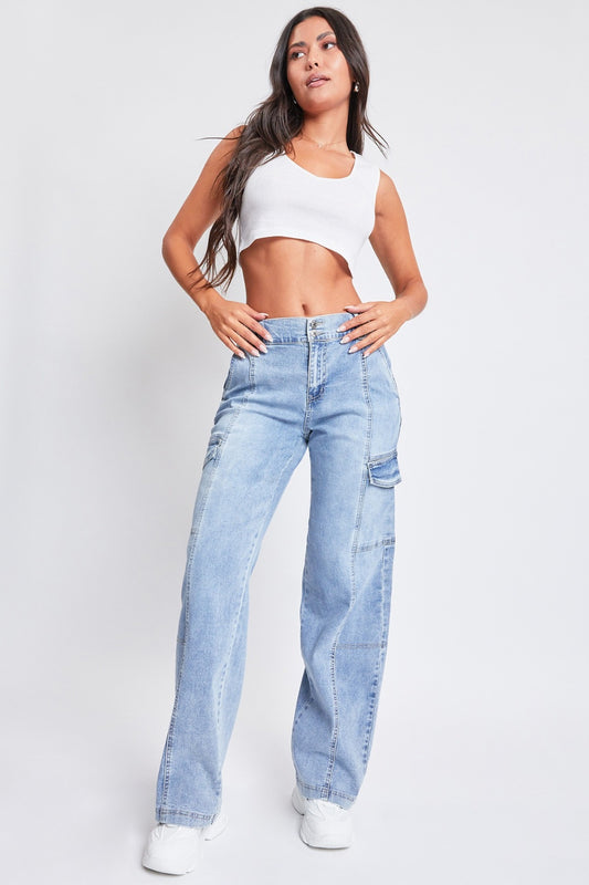 High-Rise Straight Cargo Jeans - Body By J'ne