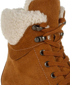 Madoka Fur Collar Chunky Ankle Boots