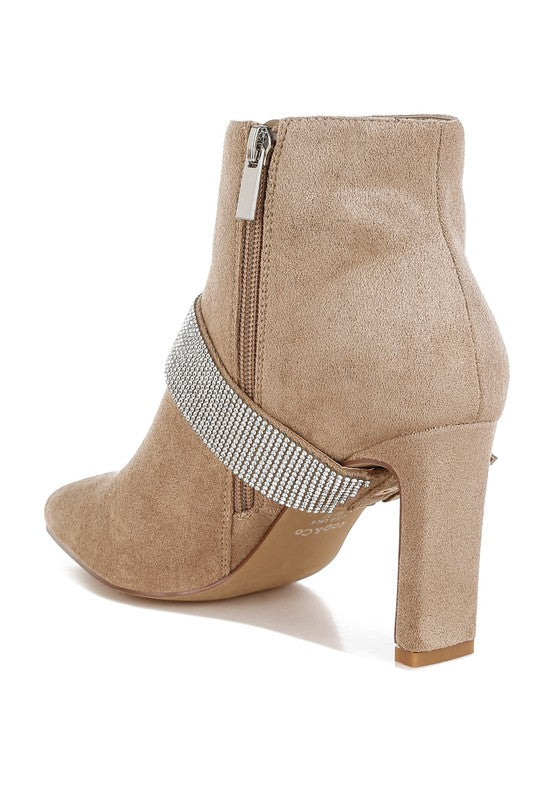 Asagao Diamante & Rhinestones Strap Boots - Body By J'ne