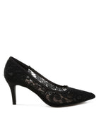 Masega Stiletto Heel Lace Pumps