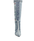 Cornik Multi Color Stones Denim Boots - Body By J'ne