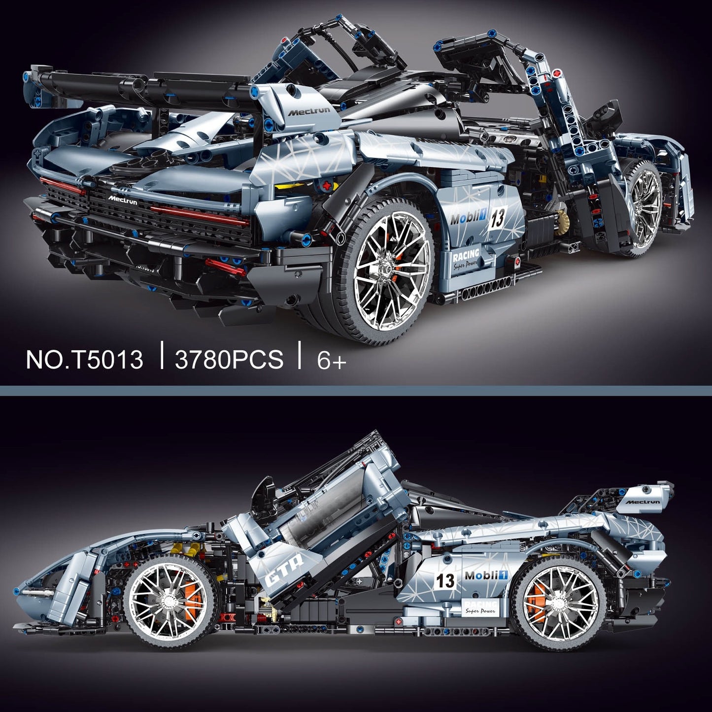 Remote Control Sports Car Model, Plastic Building Blocks for Kids - Body By J'ne