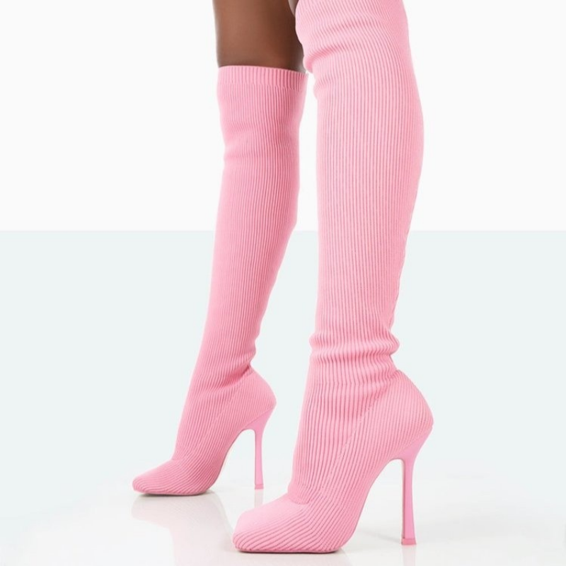 Barbs Thigh High Boots - Body By J'ne