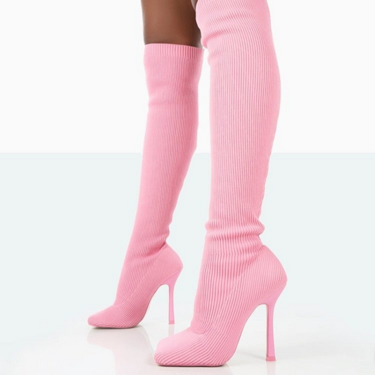 Barbs Thigh High Boots - Body By J'ne