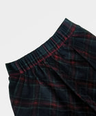 Plaid Elastic Waist Midi Skirt