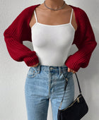 Honey Open Front Long Sleeve Cropped Cardigan