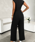 Devine Round Neck Sleeveless Wide Leg Jumpsuit