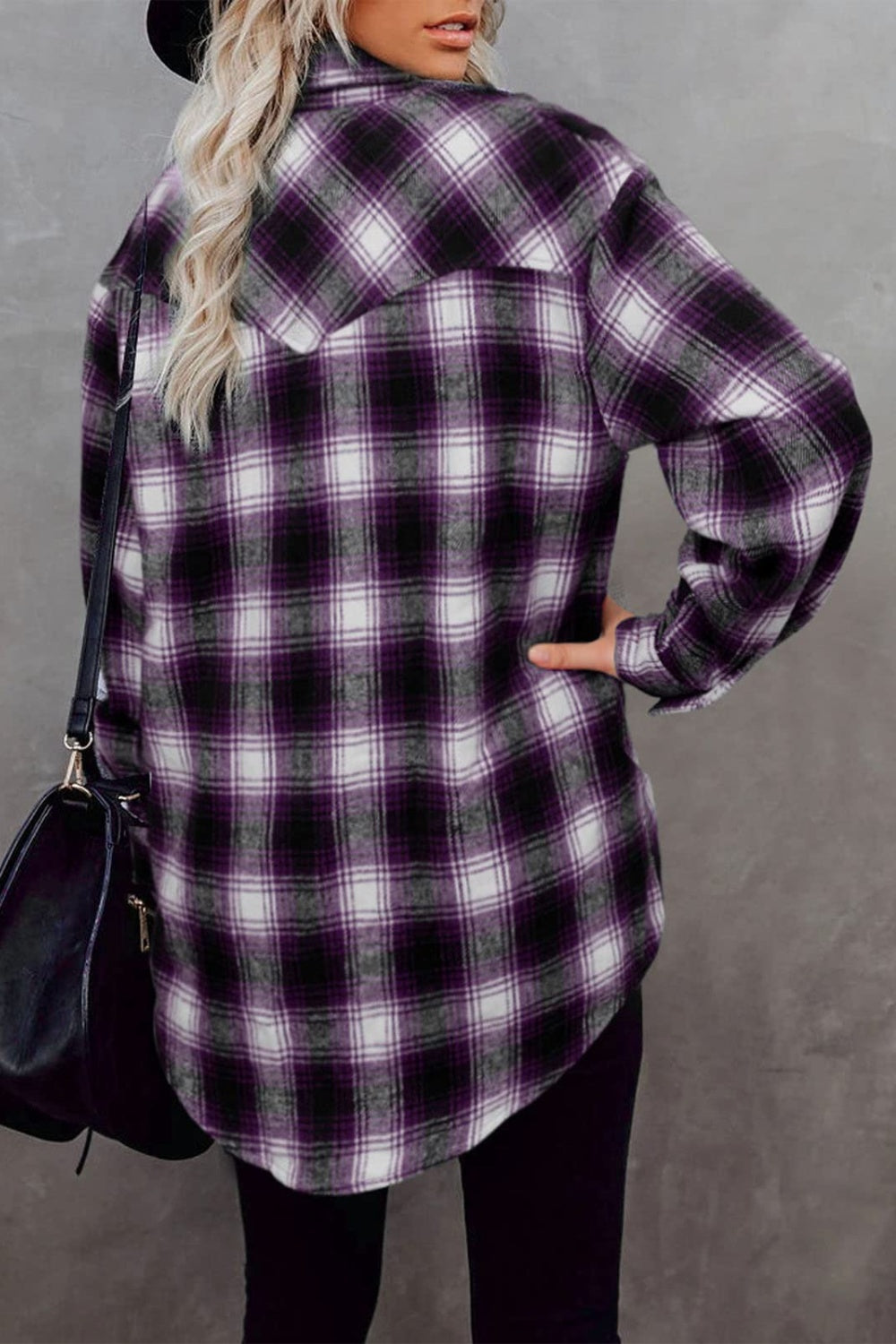 Full Size Plaid Collared Neck Long Sleeve Shirt - Body By J'ne
