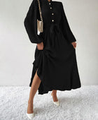 Tie Waist Long Sleeve Dress