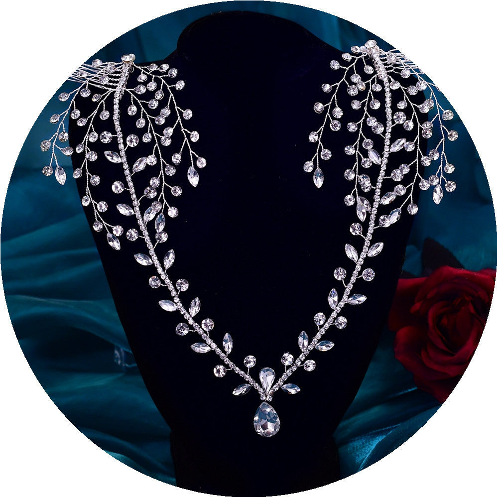 Fringed Hair Comb With Rhinestones - Body By J'ne