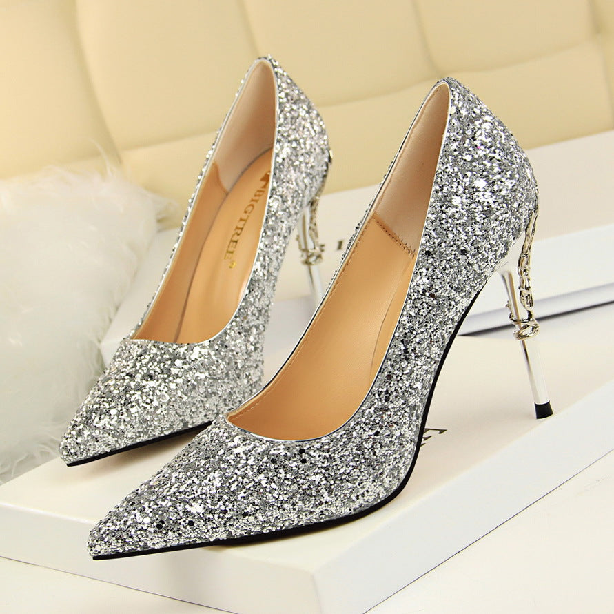 Debut Sequined Heels - Body By J'ne