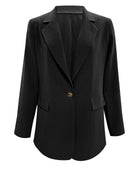 Lapel Collar Long Sleeve Blazer