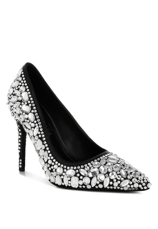 Iceout Diamante & Rhinestone Embellishments Pumps - Body By J'ne