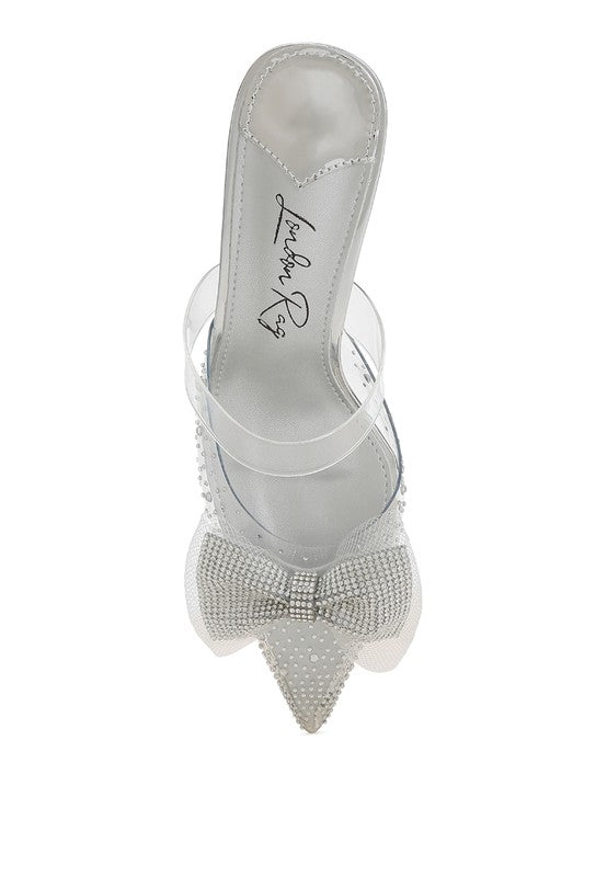 Freja Embellished Bow Kitten Heels - Body By J'ne