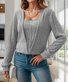 Square Neck Long Sleeve T-Shirt