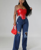 Jade Wide Leg Jean in Dark Denim