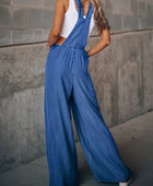 Distressed Wide Leg Denim Overalls - Body By J'ne