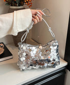 Sequin Knotted Straps Shoulder Bag