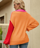 Color Block Dropped Shoulder Sweater - Body By J'ne