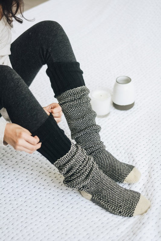 Knee High Knitted Lounge Socks - Body By J'ne