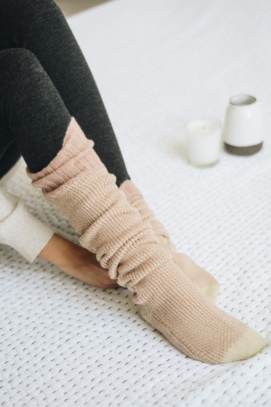 Knee High Knitted Lounge Socks