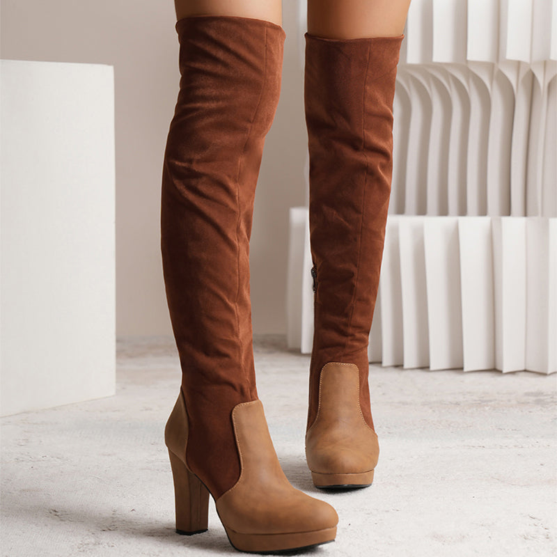 Tuscan Suede Over-the-knee Boots - Body By J'ne