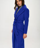 Coalition LA Double-Breasted Longline Coat with Belt