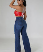 Jade Wide Leg Jean in Dark Denim