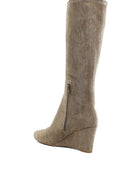 Tulsha Microfiber Wedge Heel Boots