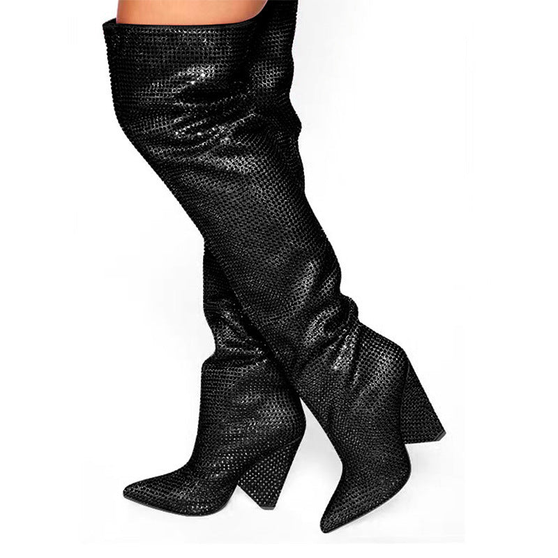 Razzle Dazzle Tapered Heel Wedge Boots - Body By J'ne