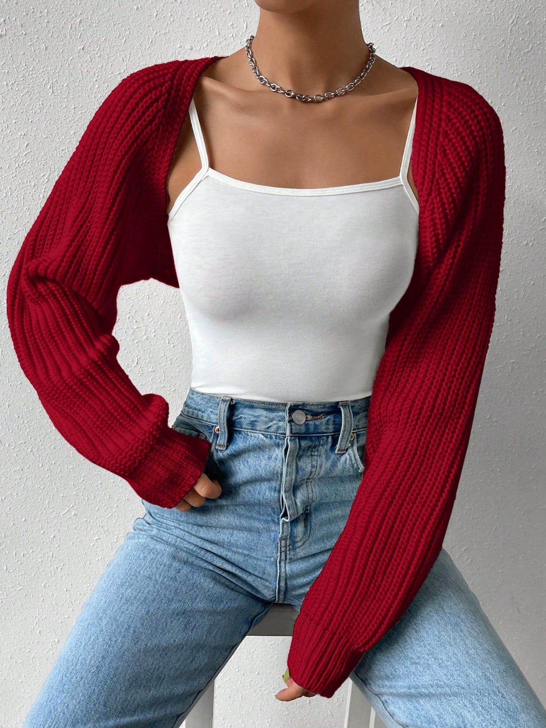 Honey Open Front Long Sleeve Cropped Cardigan - Body By J'ne