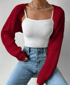 Honey Open Front Long Sleeve Cropped Cardigan