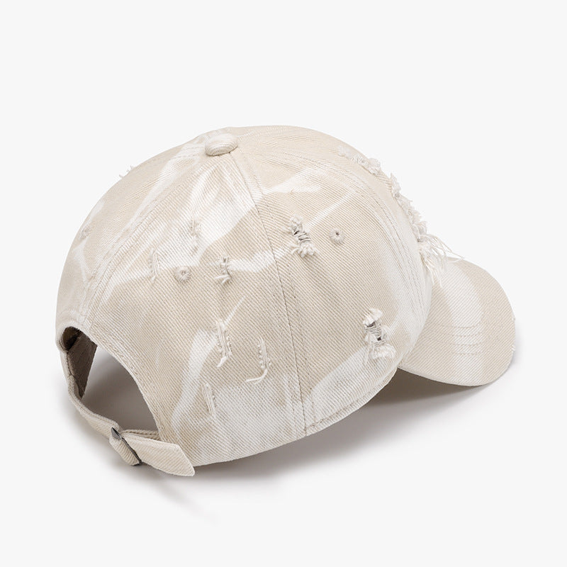 Distressed Adjustable Cotton Baseball Cap - Body By J'ne